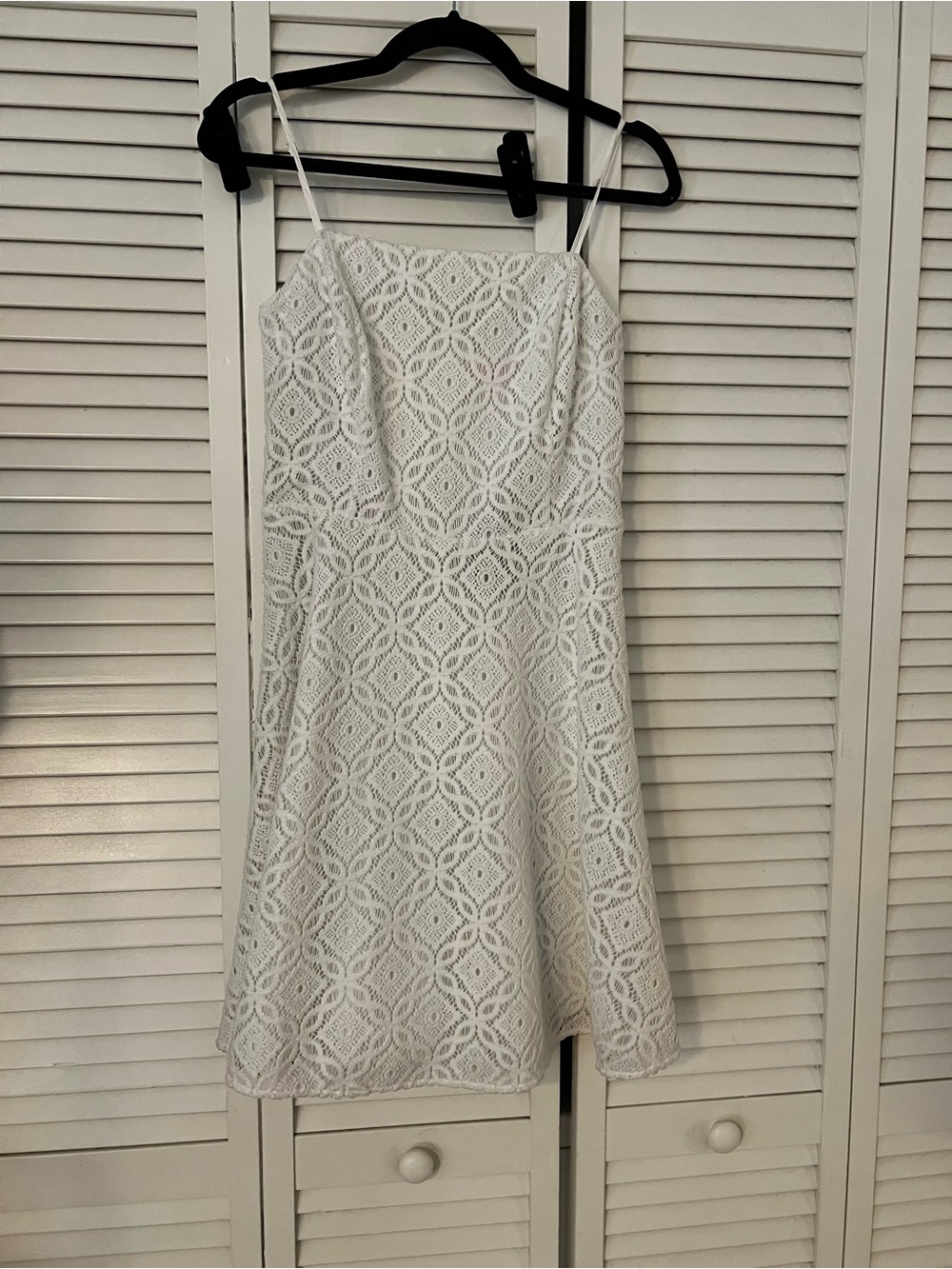 Lilly Pulitzer White Lace Spaghetti Strap Mini Dress